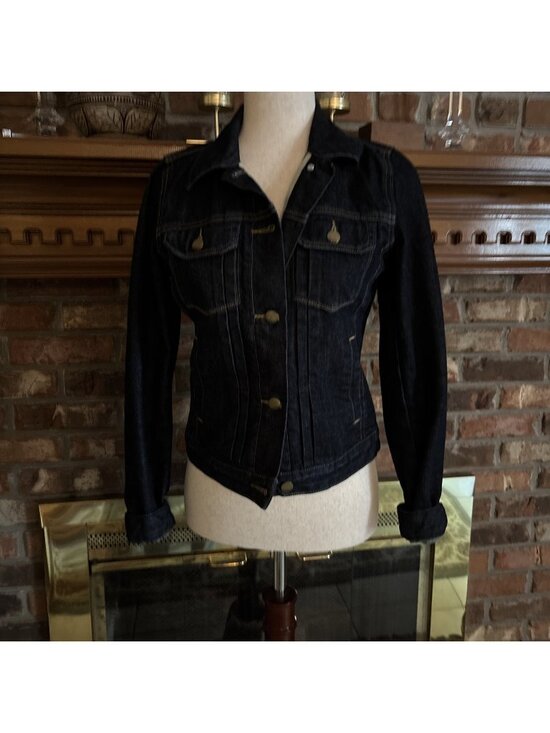 GAP Jackets & Blazers - Gap 1969 Dark Denim Trucker Jacket Size Small Fitted See Measurements